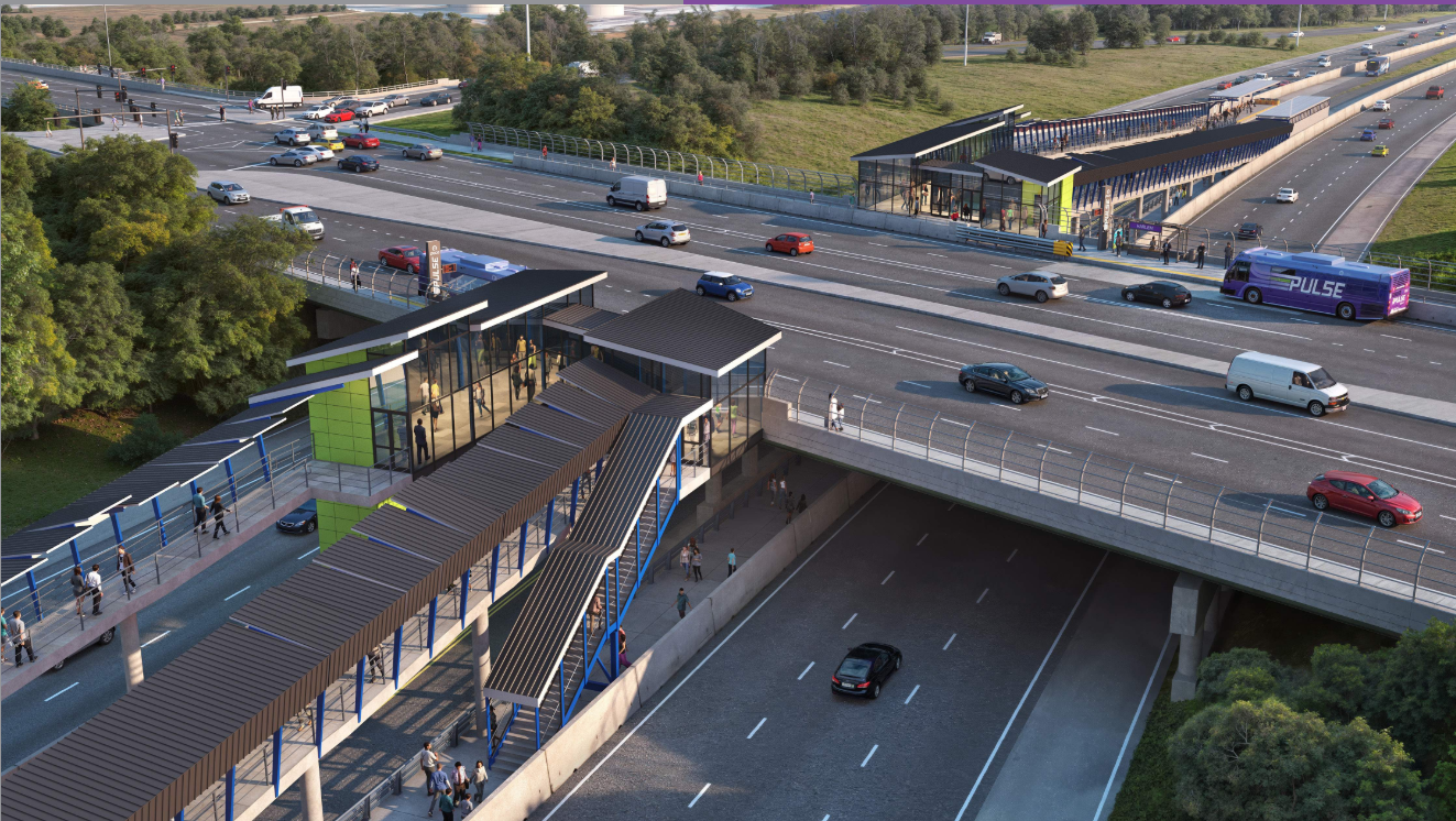 Pace, the Suburban Bus Division of the Regional Transportation Authority | I-55 at Harlem Bus Rapid Transit (BRT) Phase 1